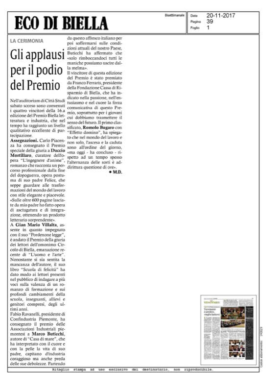  Premio Biella Letteratura Industria
