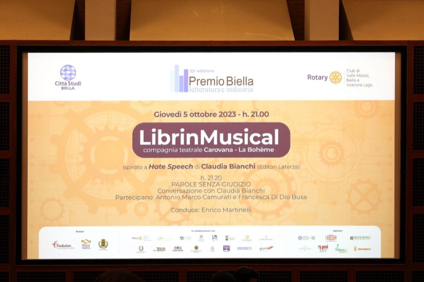 Biella Letteratura Industria Serata del 5 ottobre 2023 | Premio Biella Letteratura Industria